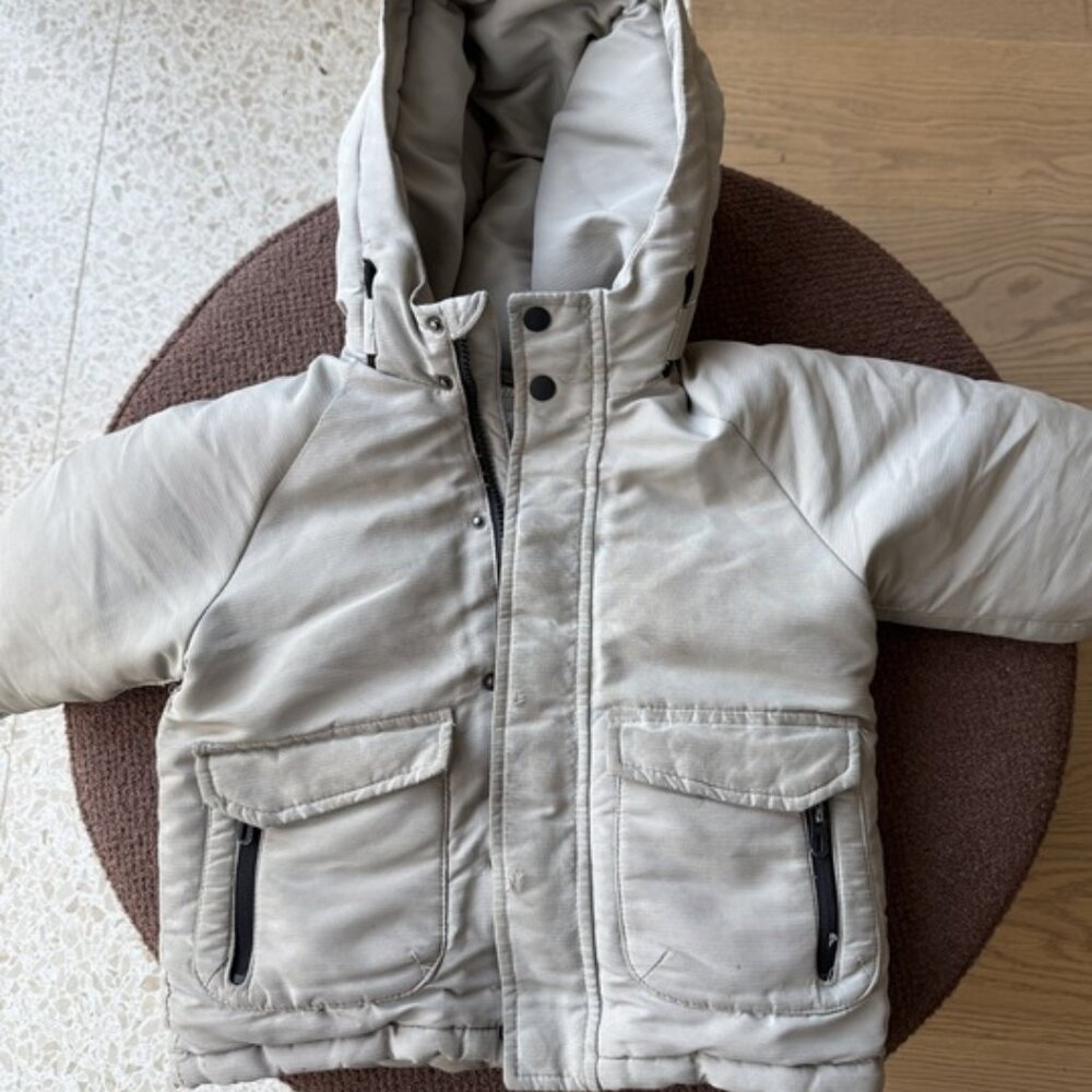 Zara Light Grey Insulated Warm Jacket - 2-3 years